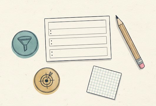 Blank hypothesis worksheet on a desk with CRO tokens and a pencil.
