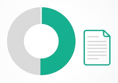 Split ring chart showing new vs. returning visitors