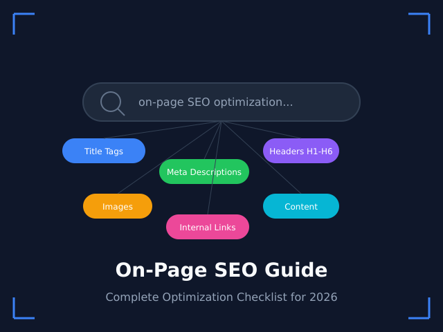 On-page SEO optimization guide showing key ranking factors